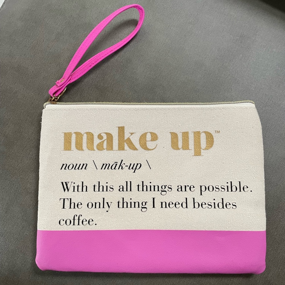 Canvas makeup pouch - NWOT